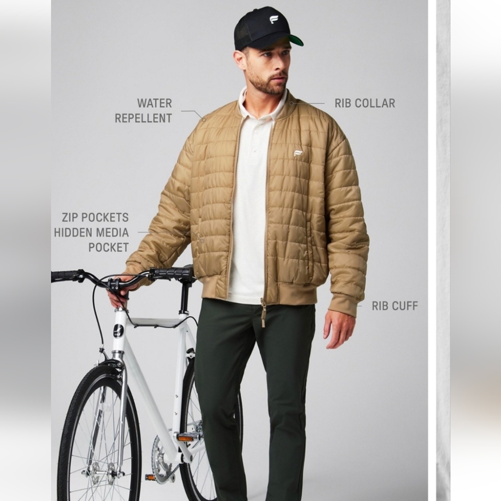 FABLETICS Men's The Essential Reversible Bomber Jacket Medium